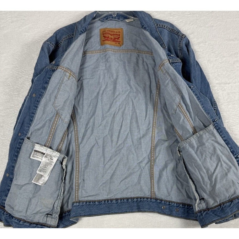 Levi's Trucker Jacket Mens XXL *Fits XL* Faded Wash Outerwear Classic Button Up - Picture 10 of 16